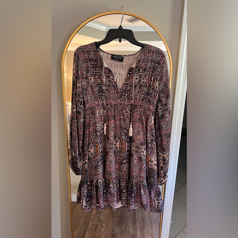 MINKPINK Paisley Blouse - Pink and Purple
